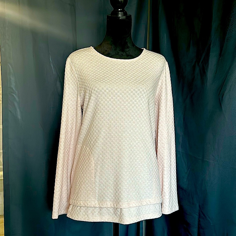 Chico’s soft pink shirt